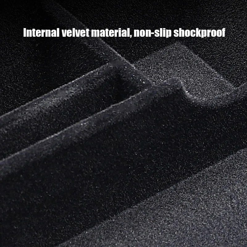 New for Tesla Model 3 Y 2021 Car Armrest Box Storage Organizer Containers Center Console Flocking Storage Box Console Holder