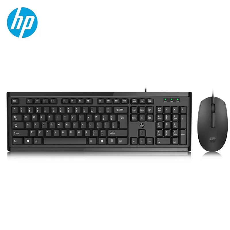 

Original HP Keyboard Mouse Combos KM10 104 Keys Gaming &Office Computer Laptop Mice Black Ergonomics USB Wired Keyboard Freeship