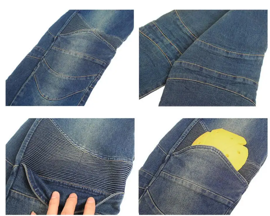 Бесплатная доставка новинка 2016 модные мужские и женские мотоциклетные джинсы