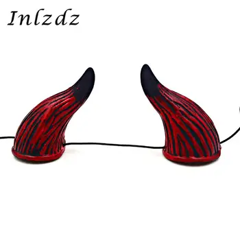 

Novelty Ox Bull Devil Horn Headband Plastic Elastic Band Fancy Dress Accessory for Cosplay Halloween Carnival Party