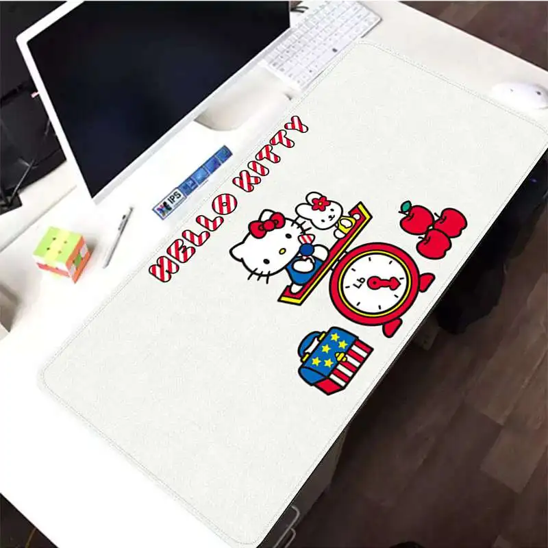 Lock Edge 30x80cm MaiYaCa/Винтажный крутой розовый коврик «hello kitty», удобная мышка, игровой коврик для мыши,, большой коврик для мыши, коврик для клавиатуры - Цвет: Lock Edge 30x80cm