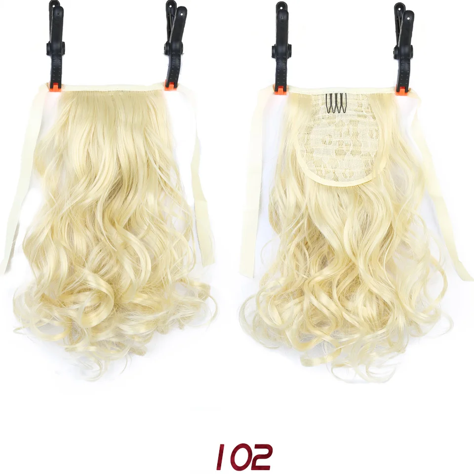 

Hair lengthening Heat Resistant Synthetic Short Curly Ponytail Black Gold Brown Synthetic Ponytails For White