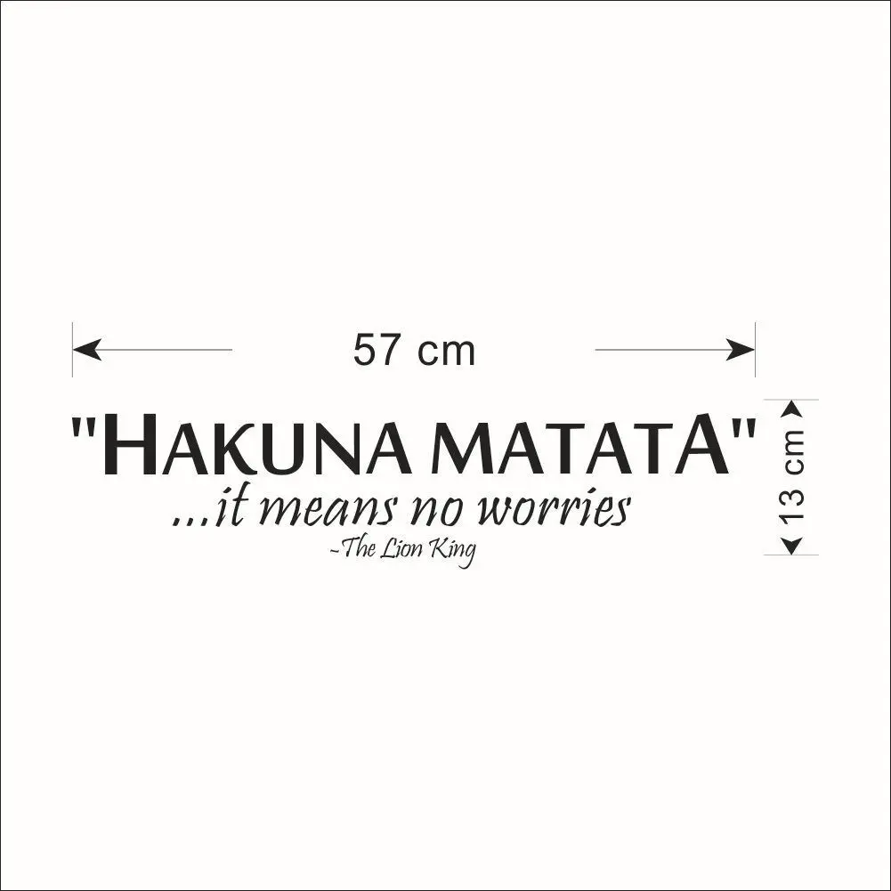 English Proverbs Foreign Trade Carved Hakuna Matata Wall Stickers Living Room Bedroom Sofa Background Stickers Mural