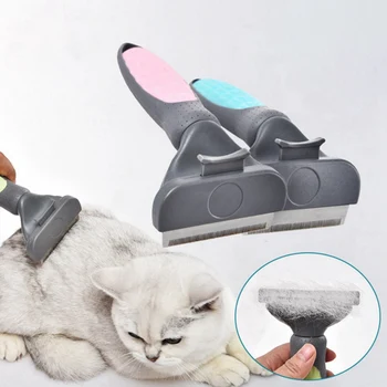 

Cat Brush Grooming Tools Pet Shaving Knife Clipper Combs Dog Hair Remover Pet Trimmer One-Button Combs Supply for Cat Dog Y