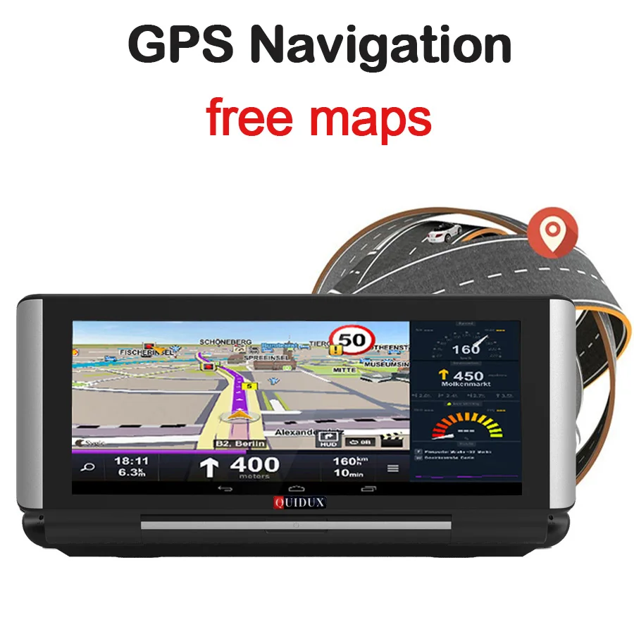 Видеорегистратор Bluavido 7 дюймов 4G FHD 1080P android DVR GPS навигация ADAS Автомобильная камера