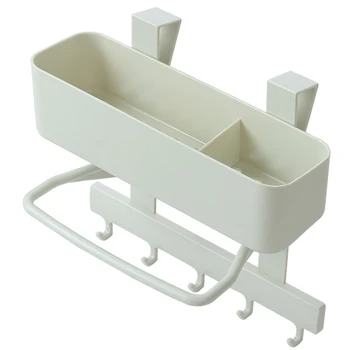 

Kitchen Space Saving Cupboard Storage Rack Bathroom Sponge Towel Wall Mount Organizer Multifunction Accessories Shelf Drain