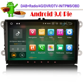 

9" DAB+Android 9.0 8-Core WiFi 4G GPS Car Multimedia for VW Amarok PASSAT GOLF MK5/6 Jetta POLO Tiguan Touran Navi OBD Bluetooth
