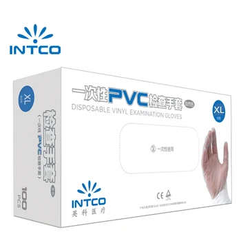 

100PCS Disposable PVC Gloves Examination Gloves Powder Free for Food Processing Restaurant Kitchen Catering Home