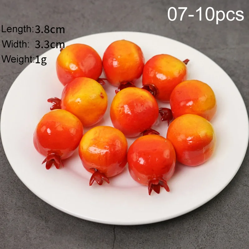 10Pcs Cherry Artificial Fruits Simulation Mini Lifelike Kitchen Pumpkin Wedding 