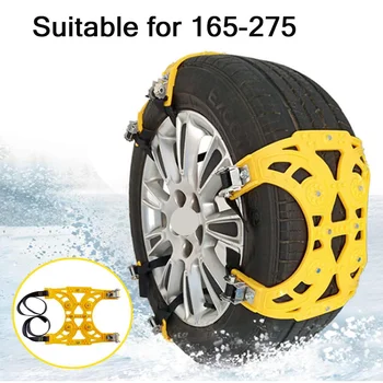 

1x 3x 6x 165-275cm Automobile Car Tire Snow Chains tyres Anti-Skip Chains Wheel Chain Safety Adjustable PU Winter Truck Van ATV