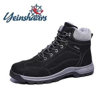 

Winter New Men Sneakers Ankle boots High Top Outdoor Comfy Shoes Retro Casual Leather Warm Mens Boots Male Casual Martin boots