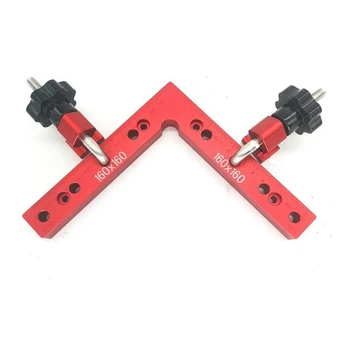

160mm 90 Degree L-Shaped Auxiliary Fixture Square Right Angle Woodworking Positioning Ruler Splicing Board Fixing Clip