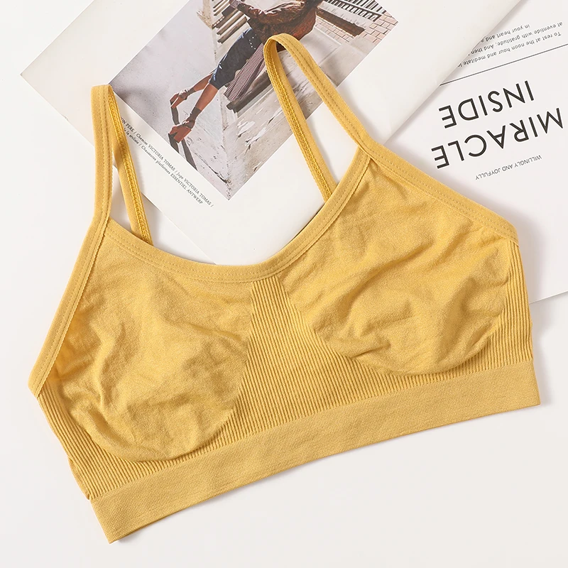 Women's Seamless Push-Up Tube Top - Soft, Non-Wired, Solid Color Crop Top Lingerie