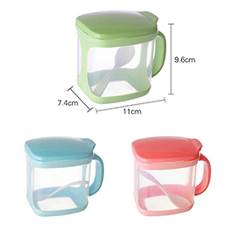 4 шт./компл. прозрачная банка для специй простая крышка приправа коробка кухонные инструменты соль приправа коробка для хранения