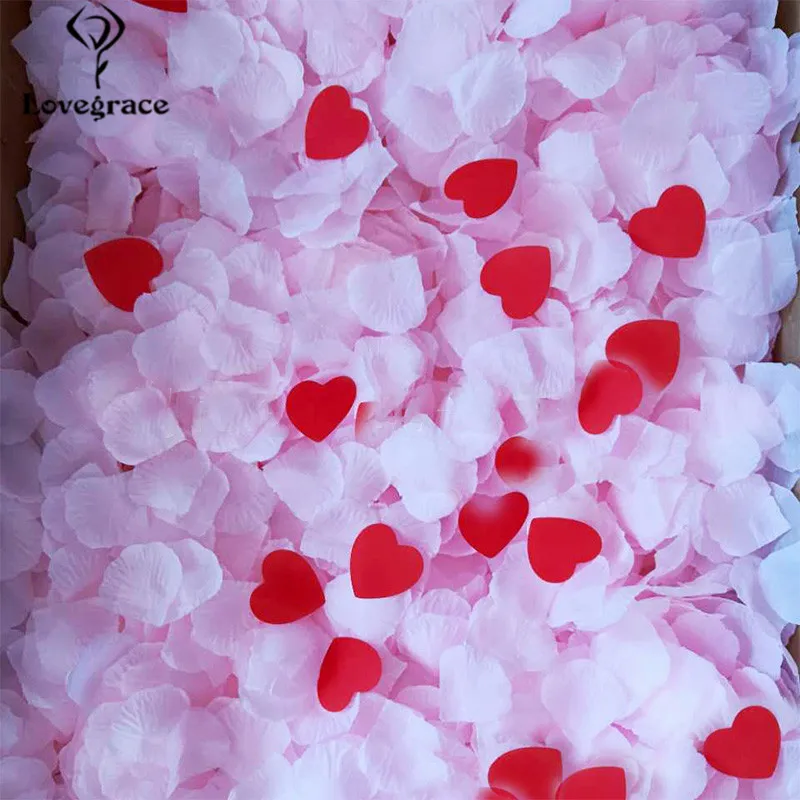 Lovegrace Wedding accessories 500/piece of heart-shaped petals wedding petal rain wedding room decoration petals