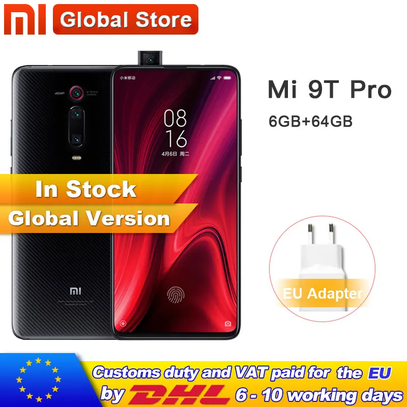 В наличии! Глобальная версия Xiaomi mi 9T Pro (красный K20 pro) 6GB 64GB Смартфон Snapdragon 855 48MP