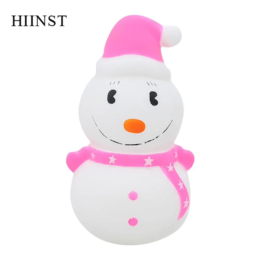 HIINST Christmas Toys Cartoon Soft Snowman Stress Squeeze Scented Slow Rising Scented Toy Adult Stress Relieves Realistic Toys