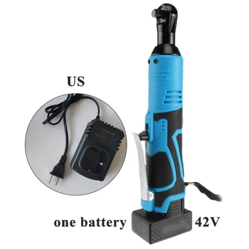 

42V 3/8 100Nm Electric Cordless Ratchet Right Angle Wrench Rechargeable Set