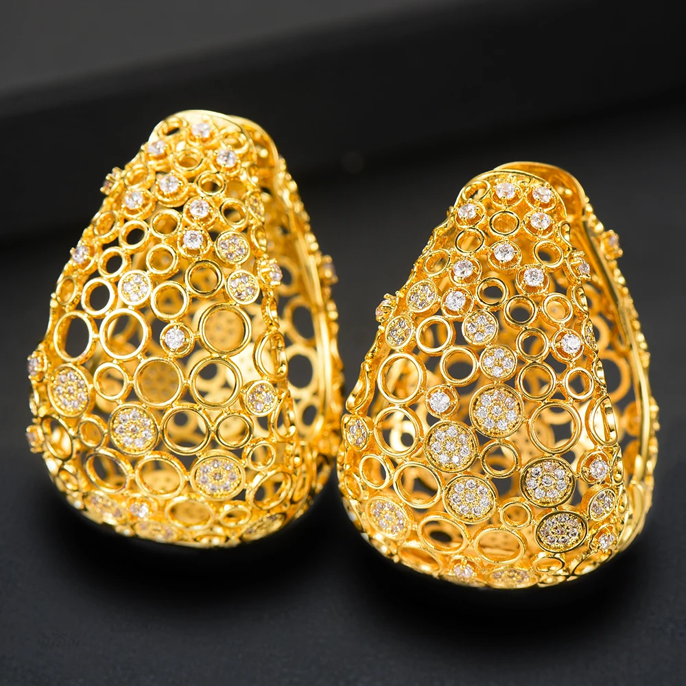 GODKI Jimbora, модные роскошные серьги-кольца, букле d'oreille femme,, для женщин, невесты, свадьбы, актера, модели танцоров, вечерние, шоу