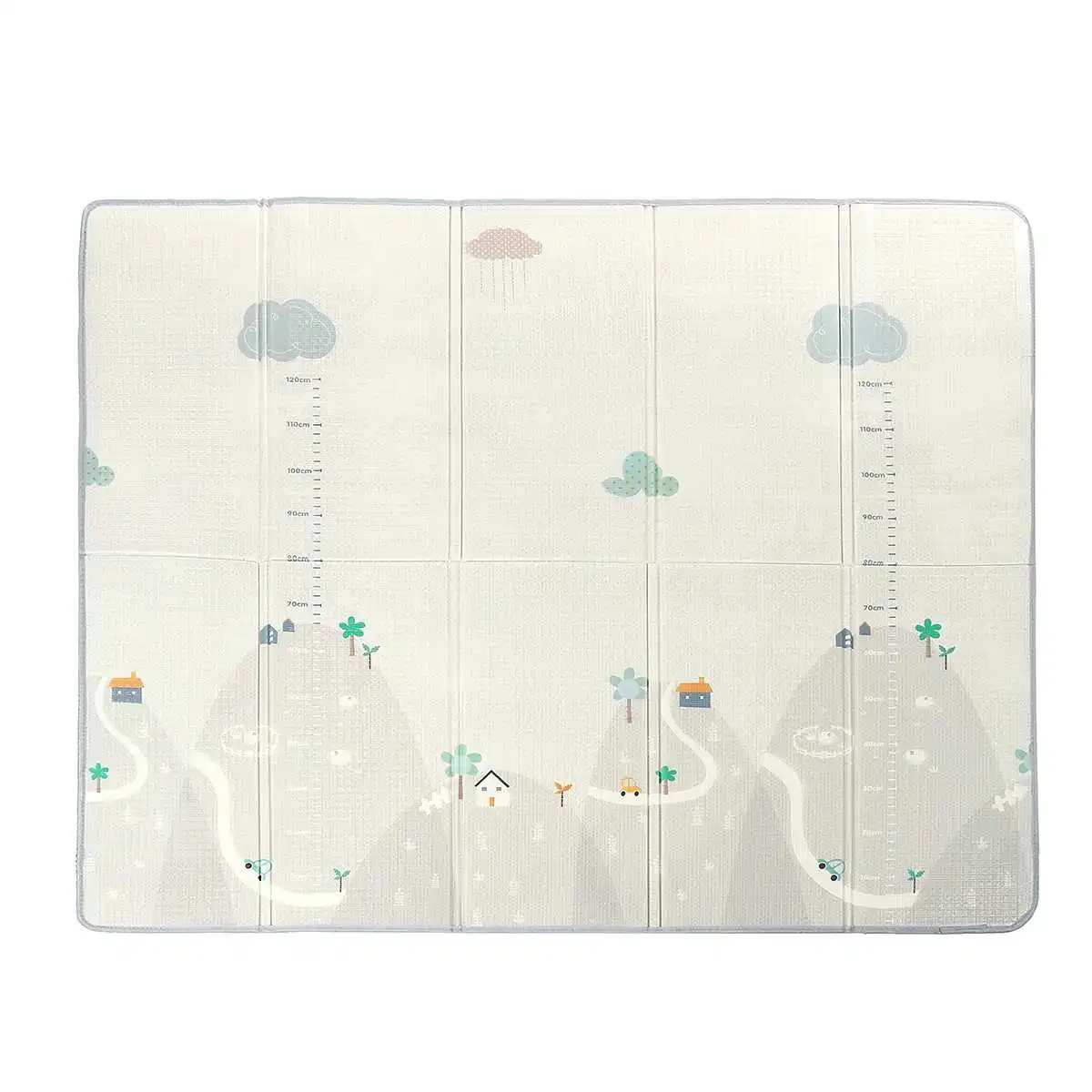Measuring Height Складной Игровой коврик 200x180 см, детский ползающий толстый ковер, Нескользящие игры, игровые коврики, водонепроницаемые Мультяшные детские коврики - Цвет: Measuring Height