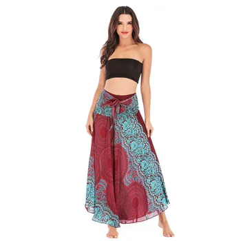 

Jaycosin Skirt Women Long Hippie Bohemian Gypsy Boho Flowers Elastic Waist Floral Halter Ankle-length Skirt Ropa Mujer Sexy