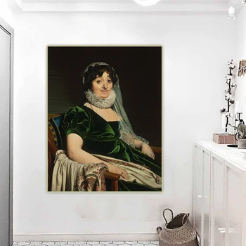 

Citon Ingres《Portrait of the Countess of Tournon》Canvas Art Oil Painting Artwork Poster Background Wall Decor Home Decoration