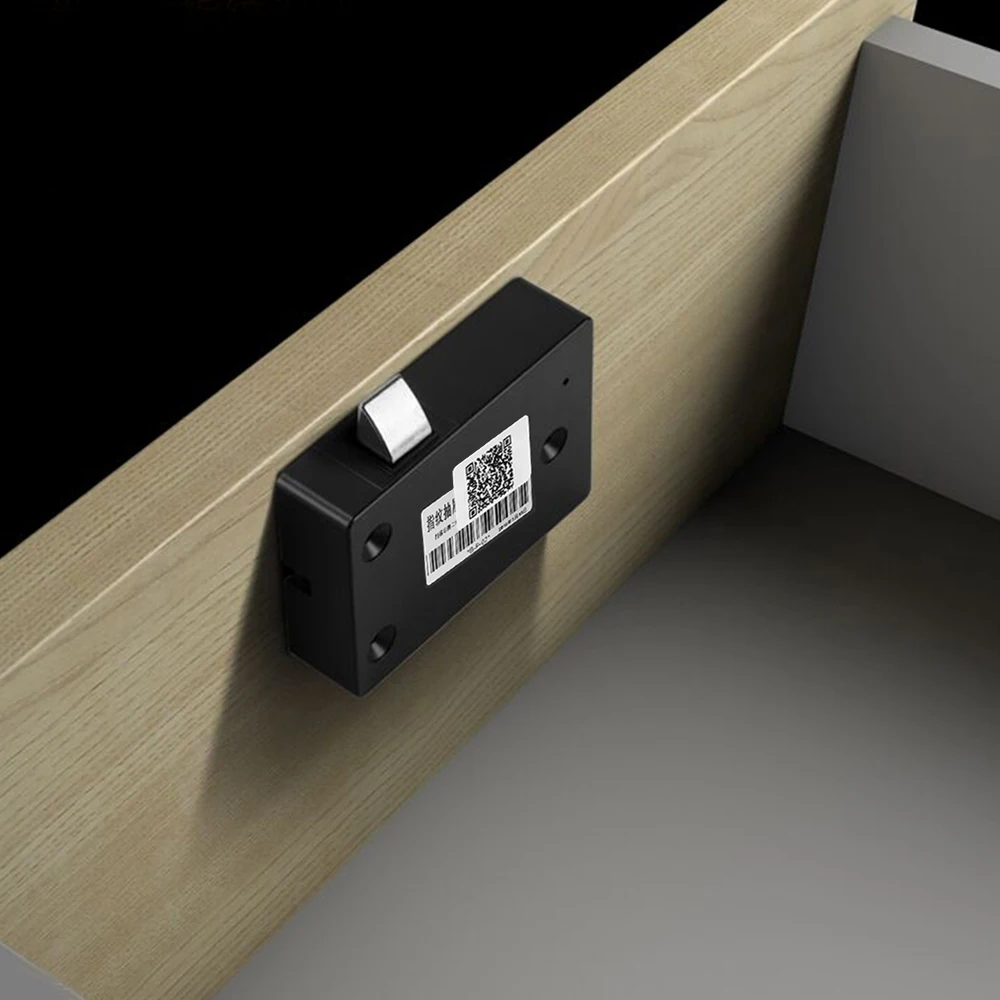 

Smart Keyless Fingerprint Cabinet Lock Biometric Electric Lock Fingerprint Drawer Lock for Office Drawer File Cabinet Black