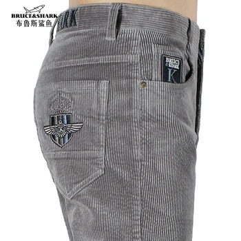NEW Winter Men's Trousers Corduroy  Comfortable Fashion Leisure Man's Pants Straight Stretch Heavy Cotton Top quality big size