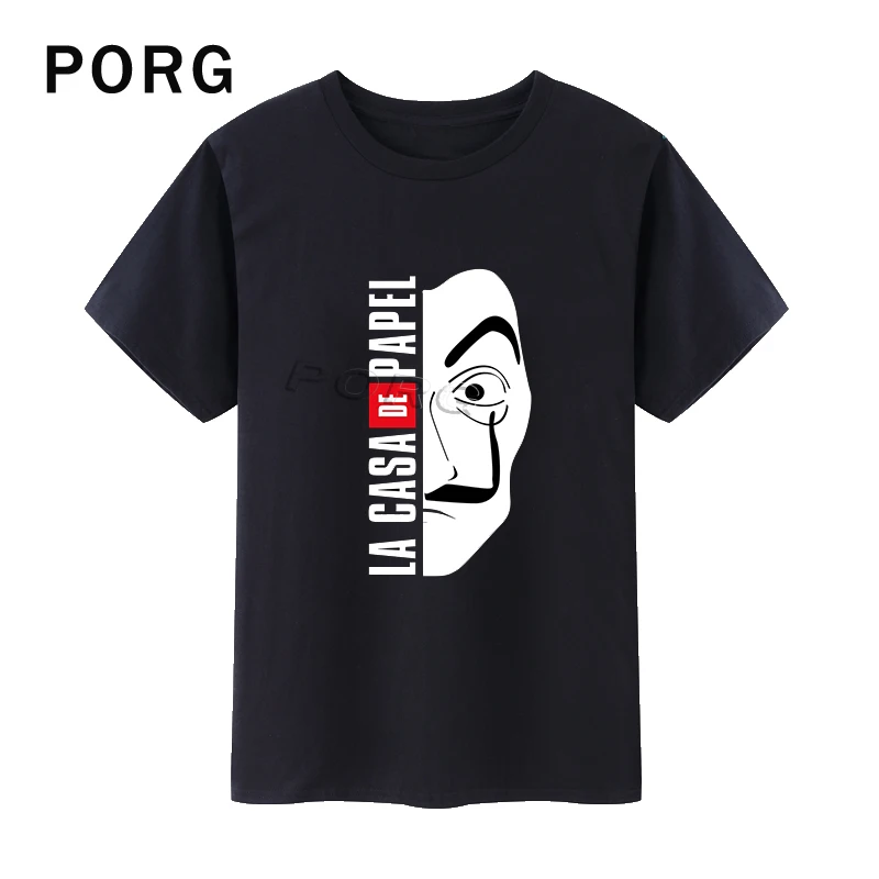 

La casa de papel Black TShirt Women Harajuku Cotton100% Printed T Shirt Gothic Aesthetic Streetwear Camisetas Verano Mujer 2019