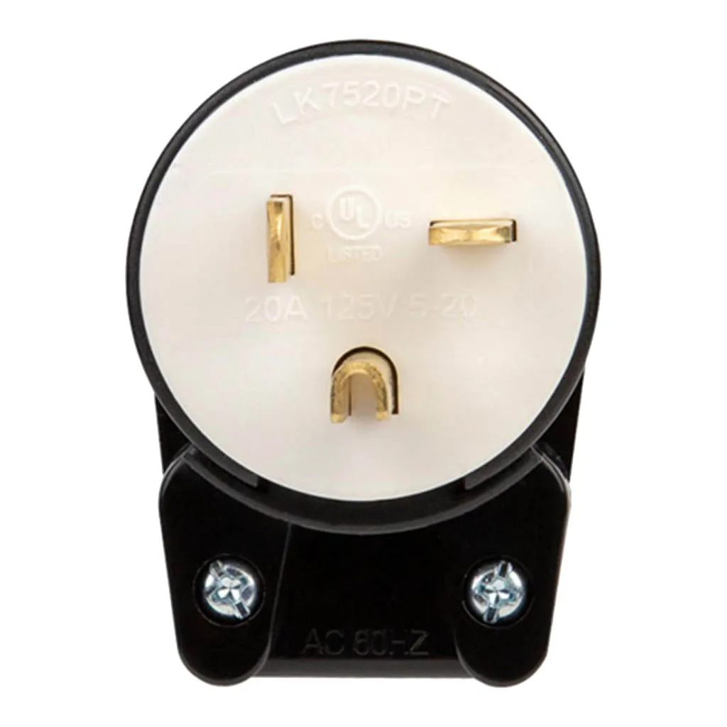 NEMA LK7520PT 5-20P заземляющий запорный штекер 20A 125 В переменного тока 2 полюса 3 провода |