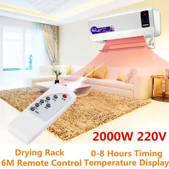 

2000W Wall Mounted Air Conditioner Heater Fan Heating Cooling Room Bathroom Waterproof Remote Control Air Conditioning Winter