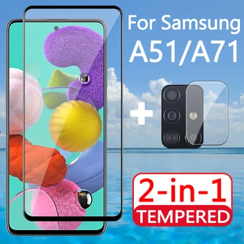 

2in1 A 51 71 2019 Protective Glass and Camera Lens For Samsung Galaxy A71 A51 Screen Protector 9H Case antiscratch Tempered Glas