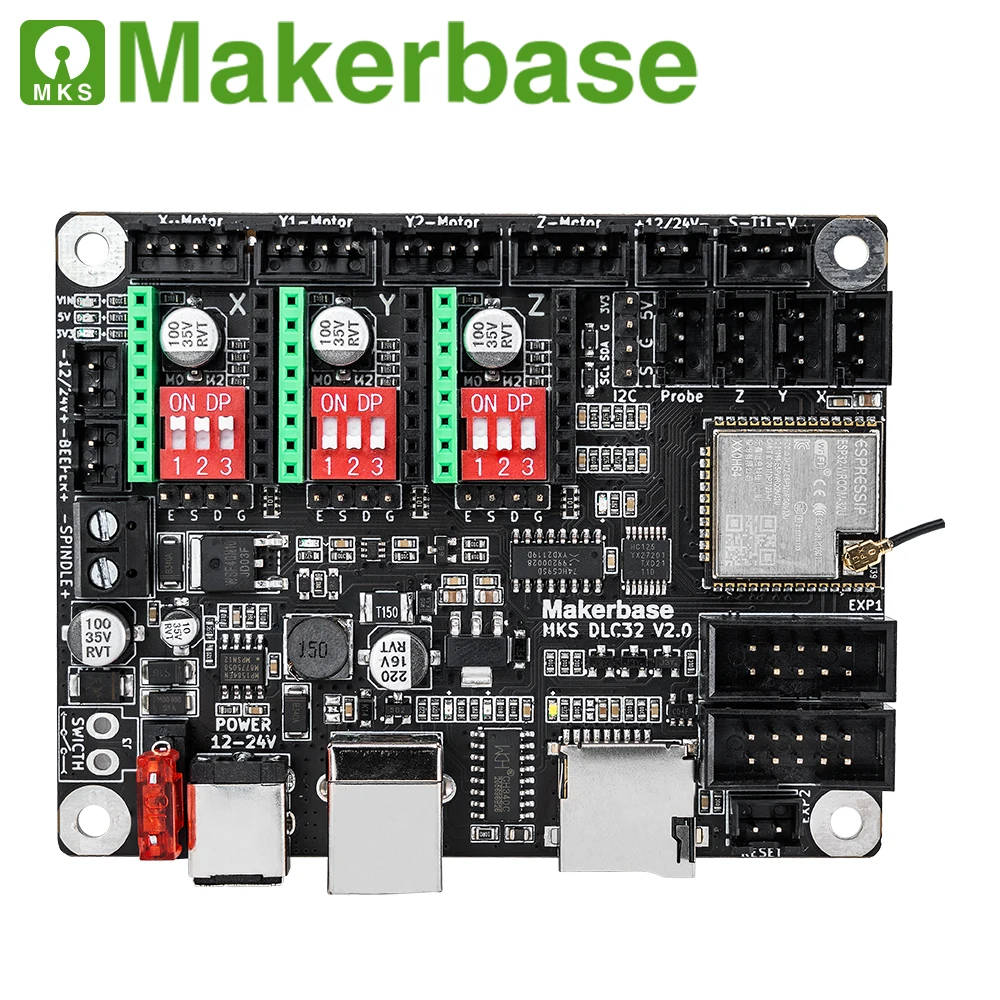 Makerbase-controlador Mks Dlc32 Grbl Trabalho para Laser & Cnc Esp32 Wifi Ts35 Ts24 Touch Screen para Máquina de Gravação a Laser - Imagem 3