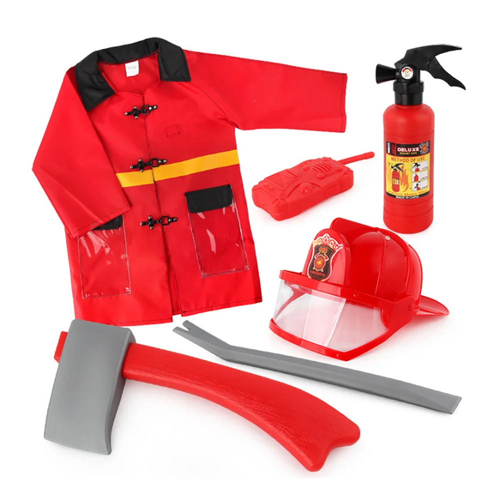 Пожарная Главная ролевая игра ролевые пожарные шапки одежда огнетушители игрушка пожарный водяной Пистолетик с рюкзаком насадка забавные игрушки для детей