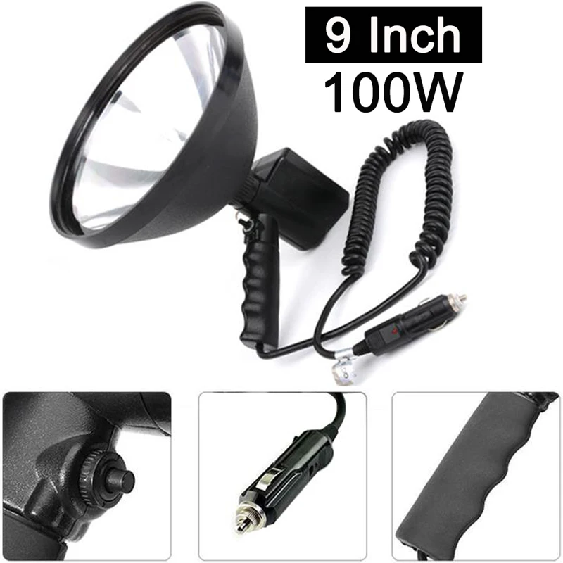 9-дюймовый автомобильный рабочий светильник поиск ультра яркий ручной 100 Вт s