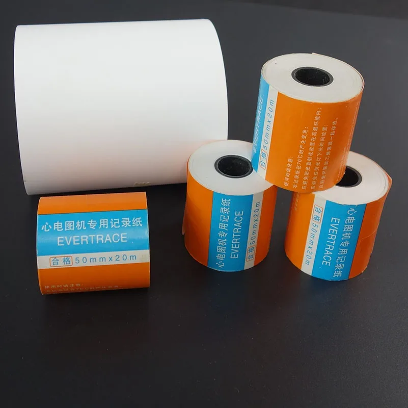 

10 pieces/lot ECG printing paper ECG drawing 50mm*20m single lead ECG machine dedicated ECG recording paper