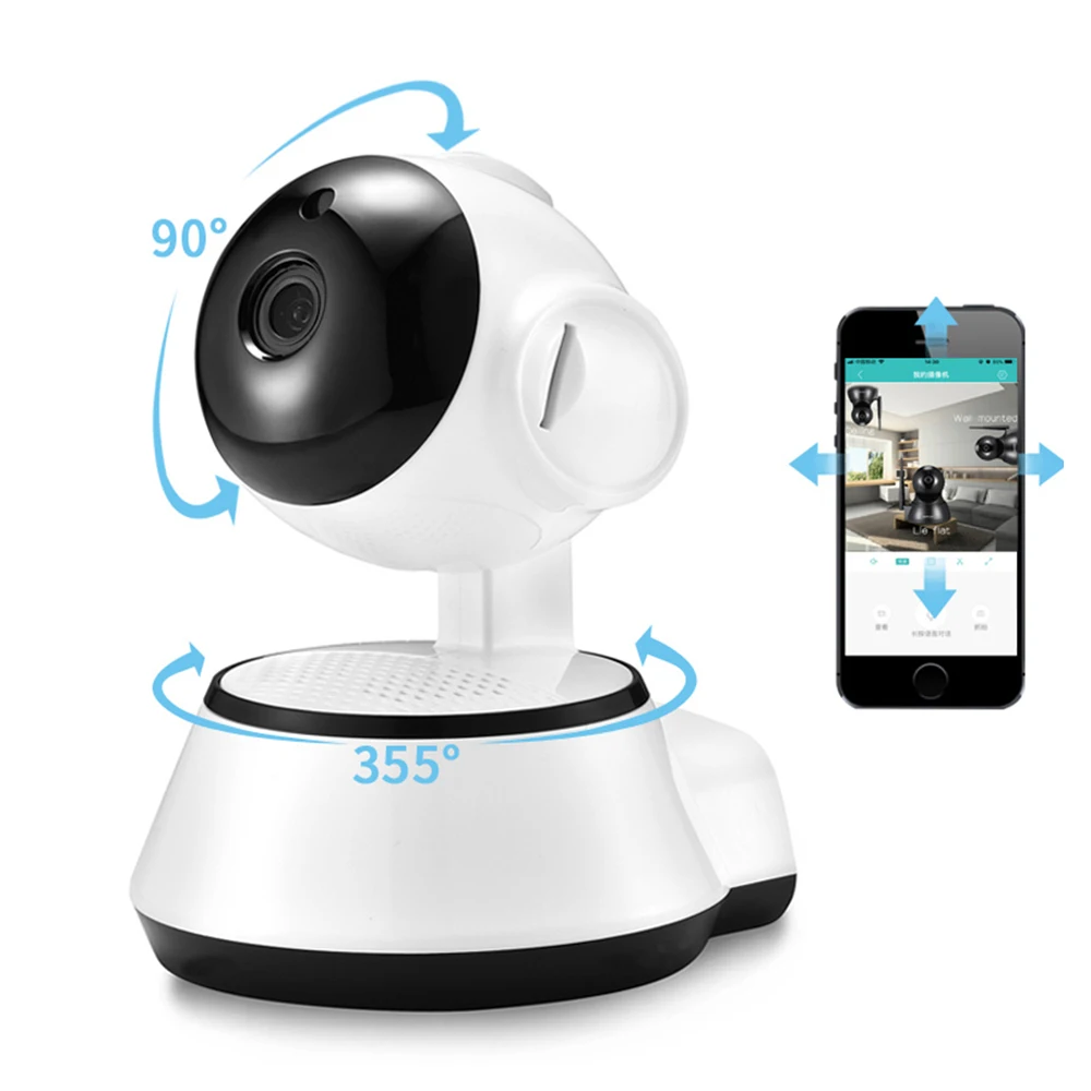 

Xiaovv Q6S Smart 360 Degree Panoramic Camera Security 720P Wifi IP Camera H.264 Night Vision Motion Detect Monitor Support ONVIF