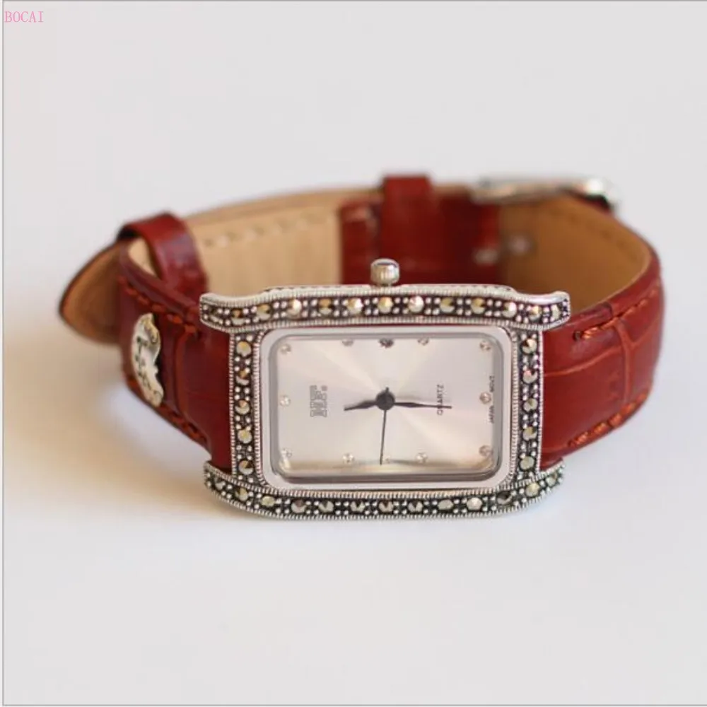 Тайские серебряные браслеты для мужчин и женщин из чистого серебра 925 пробы