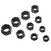 10pcs/Set Damaged Bolts Nuts Screws Remover Extractor Removal Tools Set Threading Tool Kit Black Nuts With 2 Styles ► Photo 3/6