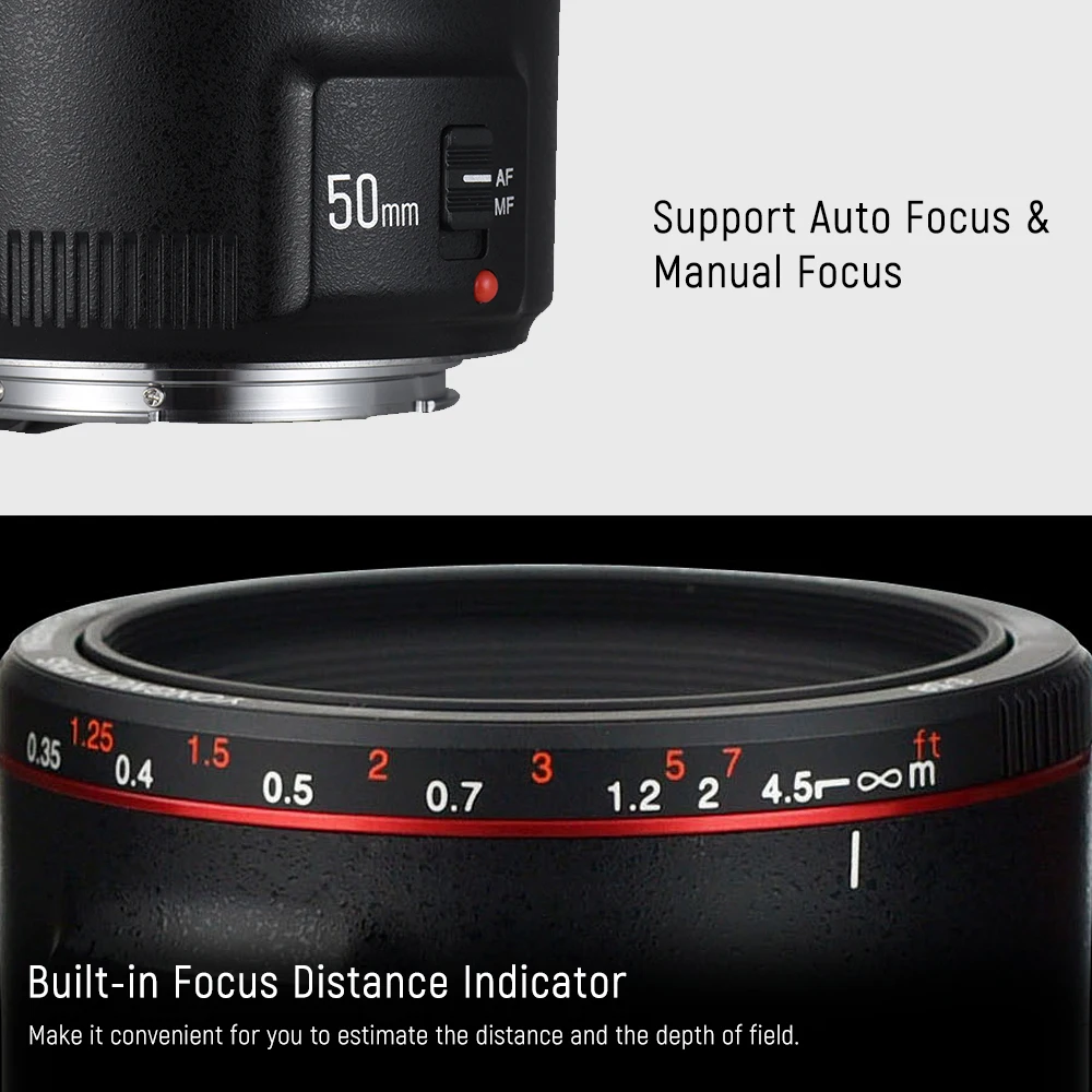Объектив YONGNUO YN50mm YN50mm F1.8 II объектив с большой апертурой и автофокусом для камеры Canon EOS 70D 5D2 5D3 600D DSLR