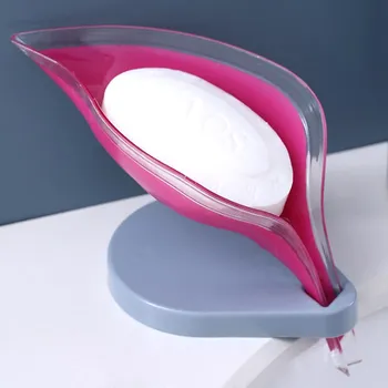 

Leaf-shaped soap dish creative soap holder bathroom non-slip soap holder household toilet tray box container