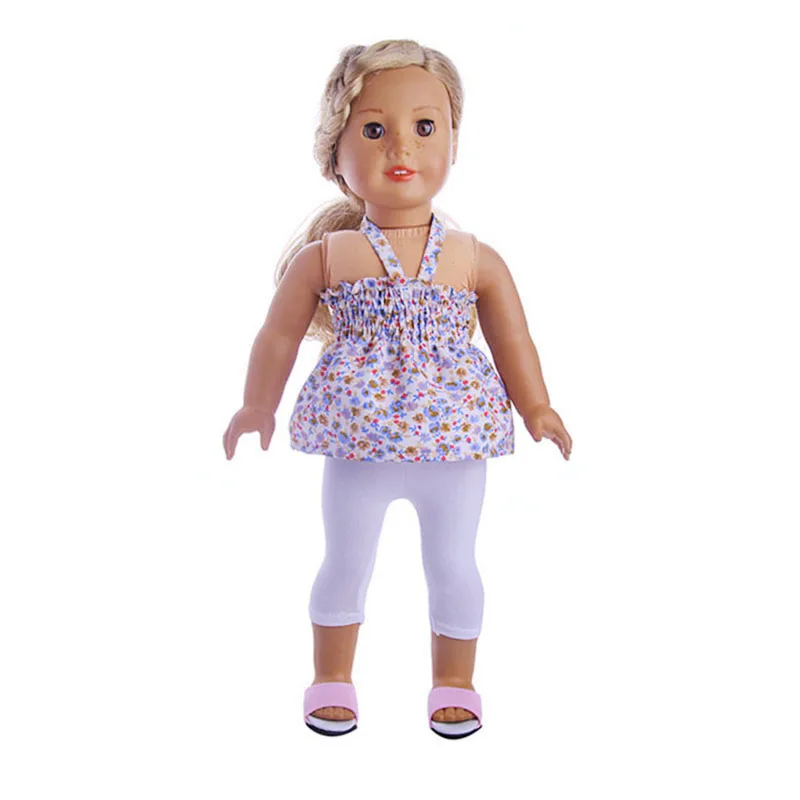 Модный принт платье Fit 18 дюймов 43 см для ухода за ребенком для мам малышей Аксессуары для кукол, лучший рождественский подарок для детей