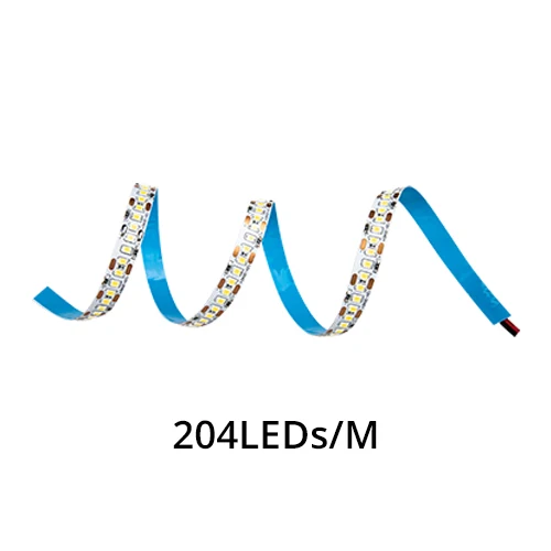 Светодиодный светильник 2835SMD DC12V/24 V светодиодный светильник для украшения дома в спальню освещение кухонного шкафа гибкий светодиодный светильник для шкафа - Цвет: 204LED per M