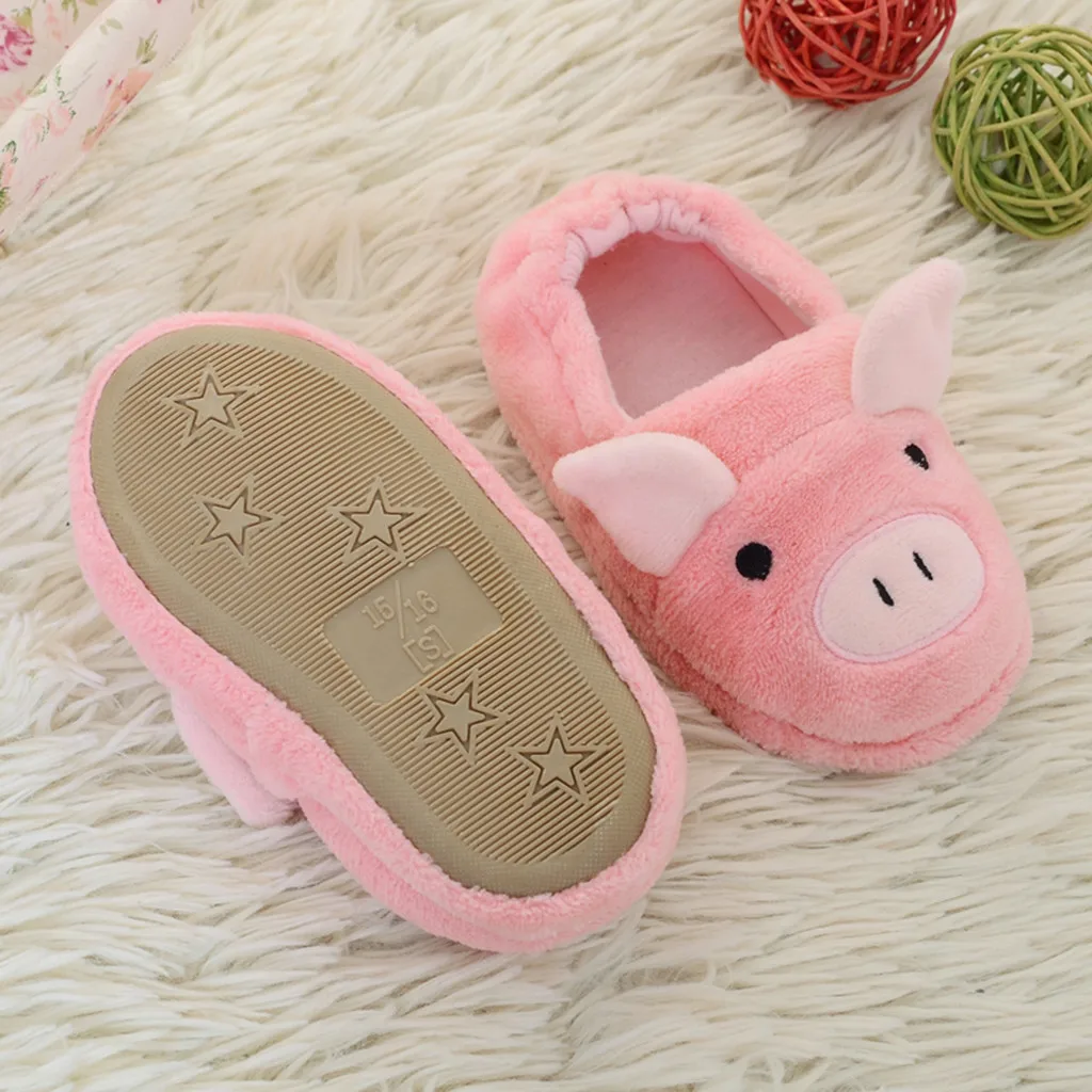 Детская обувь для малышей младенцев; милая теплая обувь для малышей; домашние тапочки с мягкой подошвой для мальчиков и девочек; утепленные детские Тапочки