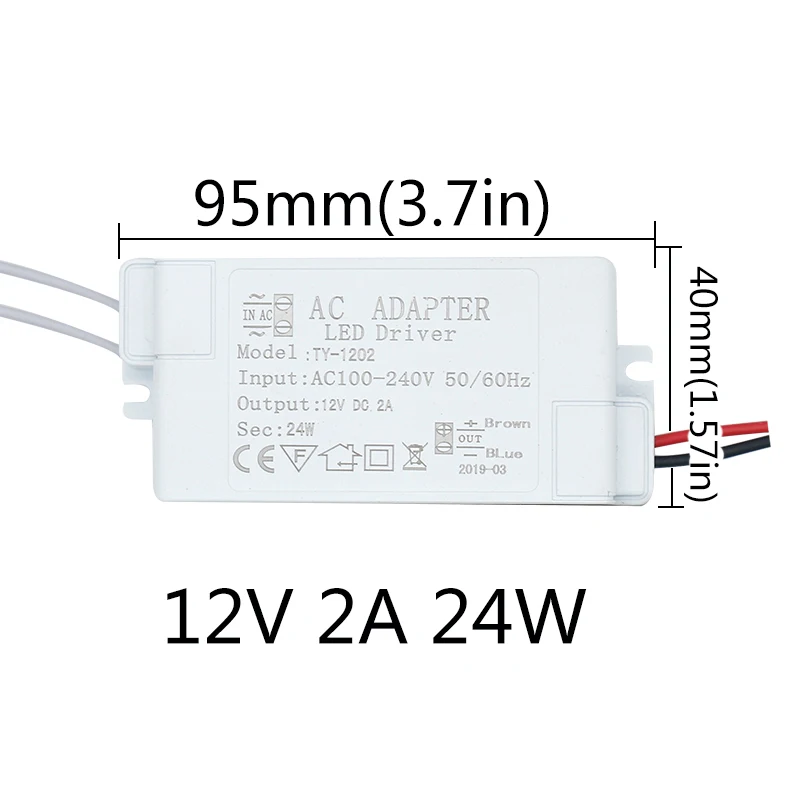Светодиодный драйвер 12В 24В 2A 3A 5A для Светодиодный s AC220 12V Питание постоянный ток Напряжение Управление трансформаторы системы освещения - Цвет: 24W 12V 2A