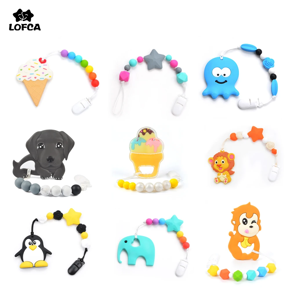 Baby Teethers Animal Pacifier Clips Chain For Baby Gameboy Pendant Nipple Holder Baby
