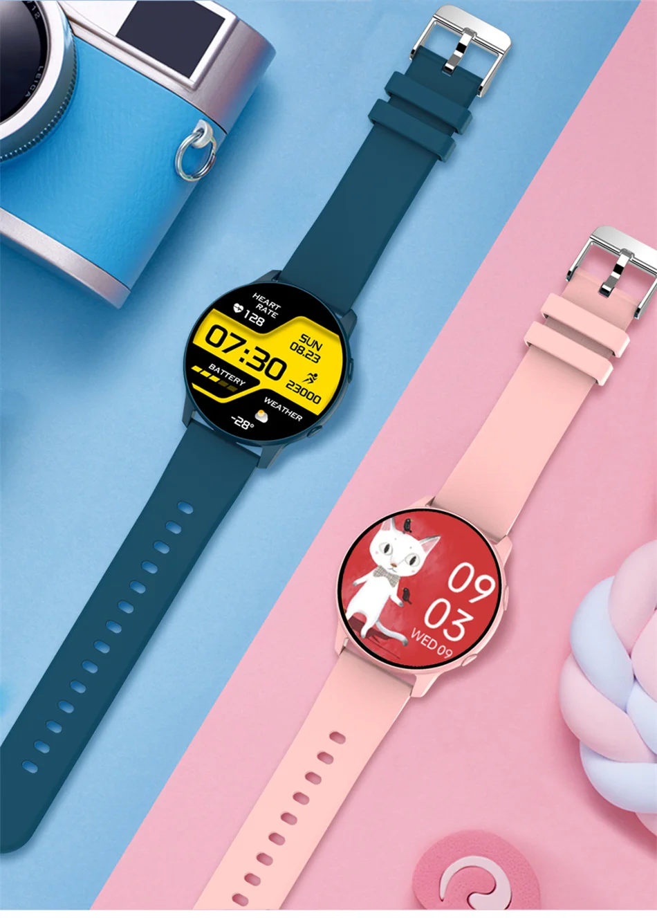 2021 New Ladies Smart Watch Full Touch Screen Sports Fitness watch IP68 waterproof Bluetooth For Android iOS Smartwatch Women