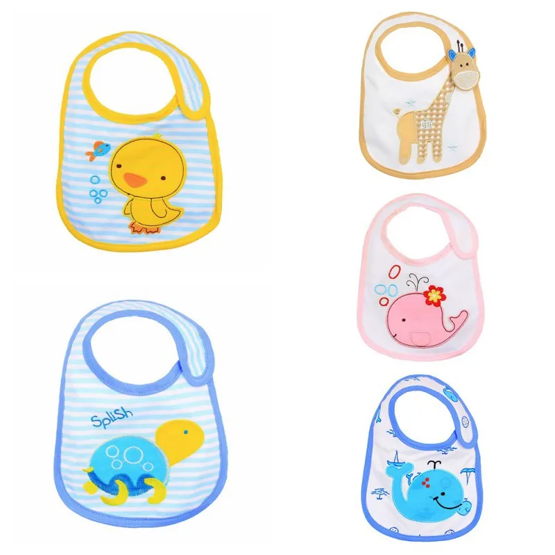 5 шт. Детские Мультяшные нагрудники для мальчиков и девочек, тканевые хлопковые водонепроницаемые полотенца, нагрудники для новорожденных, нагрудники для мальчиков и девочек, одежда, аксессуары