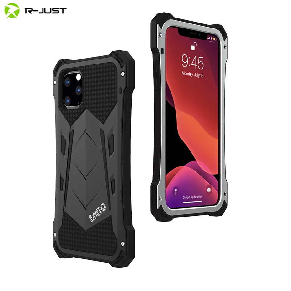 

R-JUST for iPhone 11 Pro Max iPhone 11 Case Luxury Doom Armor Duty Shockproof Aluminum Metal Cover for iPhone 11 Pro