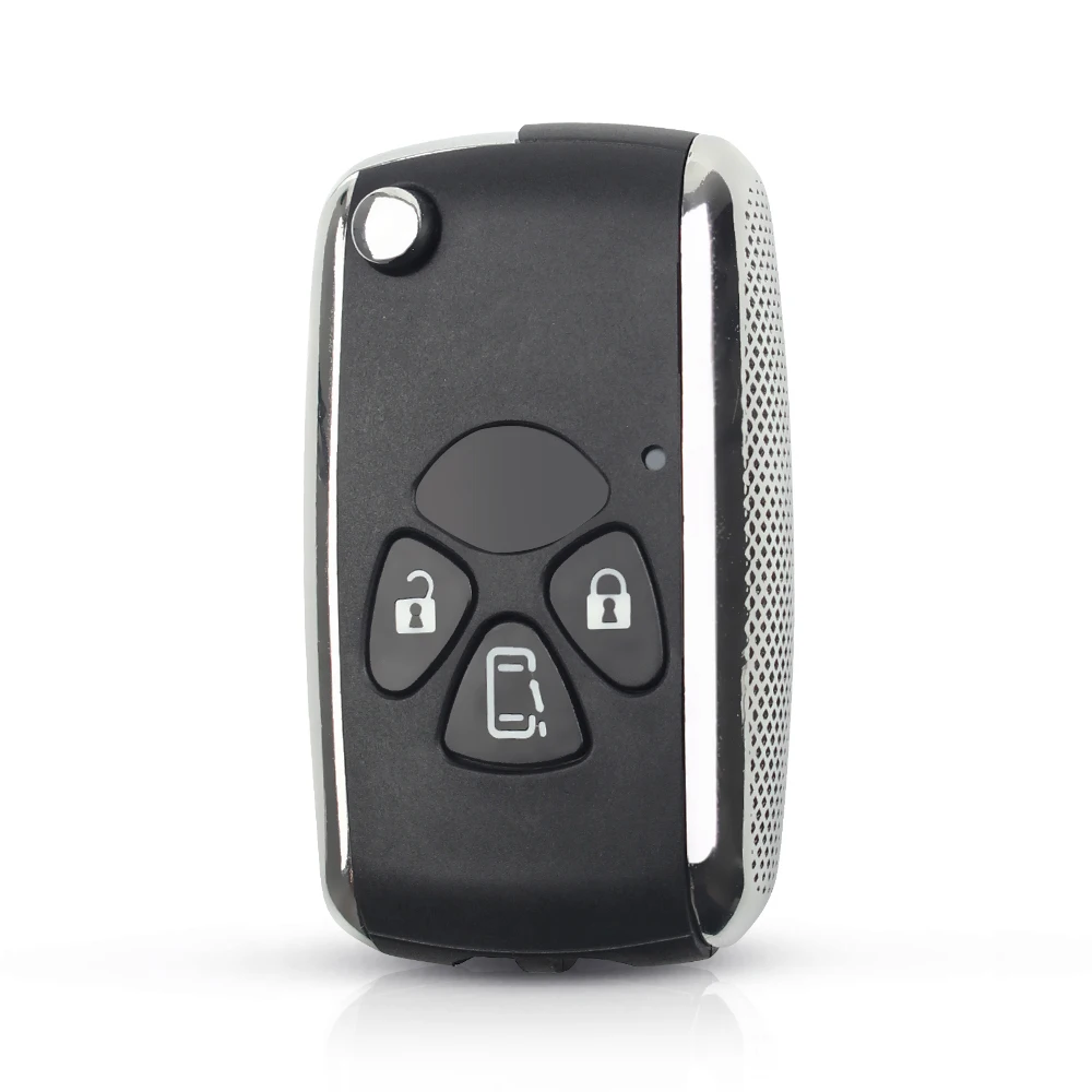 KEYYOU дистанционный корпус автомобиля складной Флип ключ чехол для Toyota Camry Yaris Corolla RAV4 Hilux Vitz Crown Avalon Venza REIZ Toy43 Blade - Количество кнопок: Uncut Key